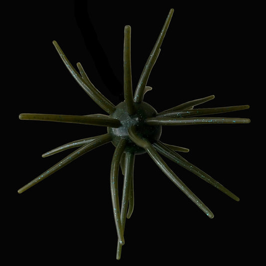 32mm TPE Giant Urchin - Matte Green / Blue Flake